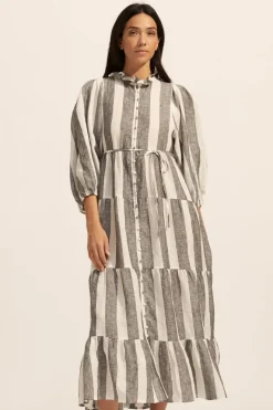 Toast Dress-Black Wide Stripe|zoe kratzmann New