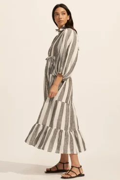 Toast Dress-Black Wide Stripe|zoe kratzmann New