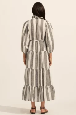 Toast Dress-Black Wide Stripe|zoe kratzmann New