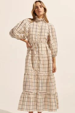 Toast Dress-Ivory Check|zoe kratzmann Clearance