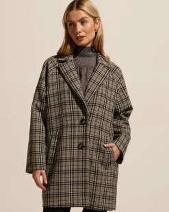 Transit Coat-Black Check|zoe kratzmann Outlet
