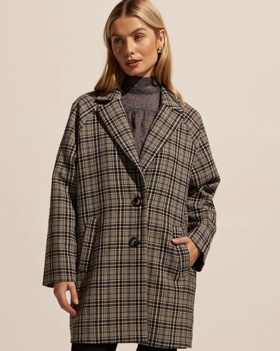 Transit Coat-Black Check|zoe kratzmann Outlet