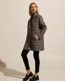 Transit Coat-Black Check|zoe kratzmann Outlet