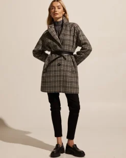 Transit Coat-Black Check|zoe kratzmann Outlet