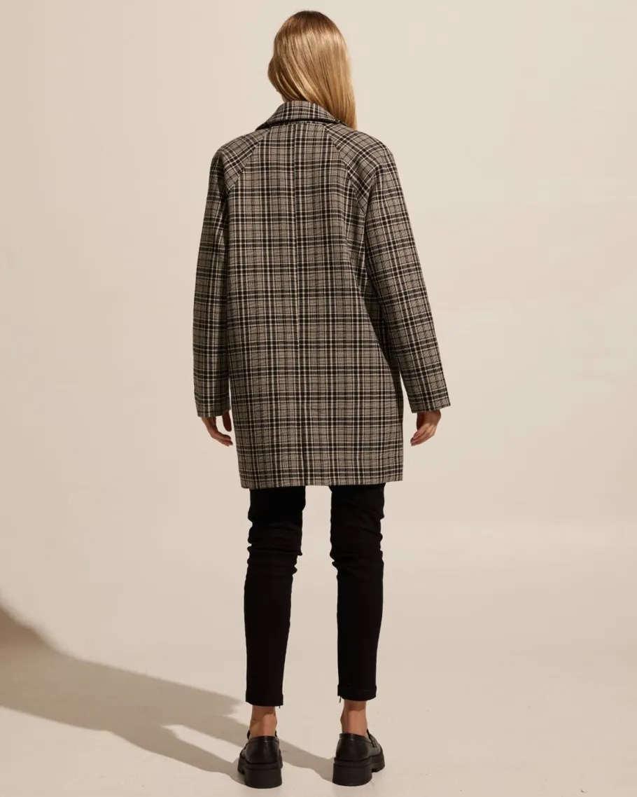 Transit Coat-Black Check|zoe kratzmann Outlet