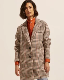 Transit Coat-Musk Check|zoe kratzmann