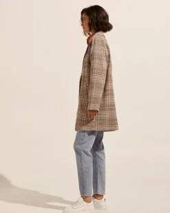 Transit Coat-Musk Check|zoe kratzmann
