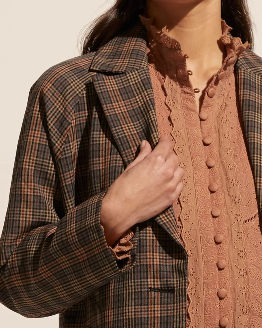 Transit Coat-Toasted Check|zoe kratzmann New