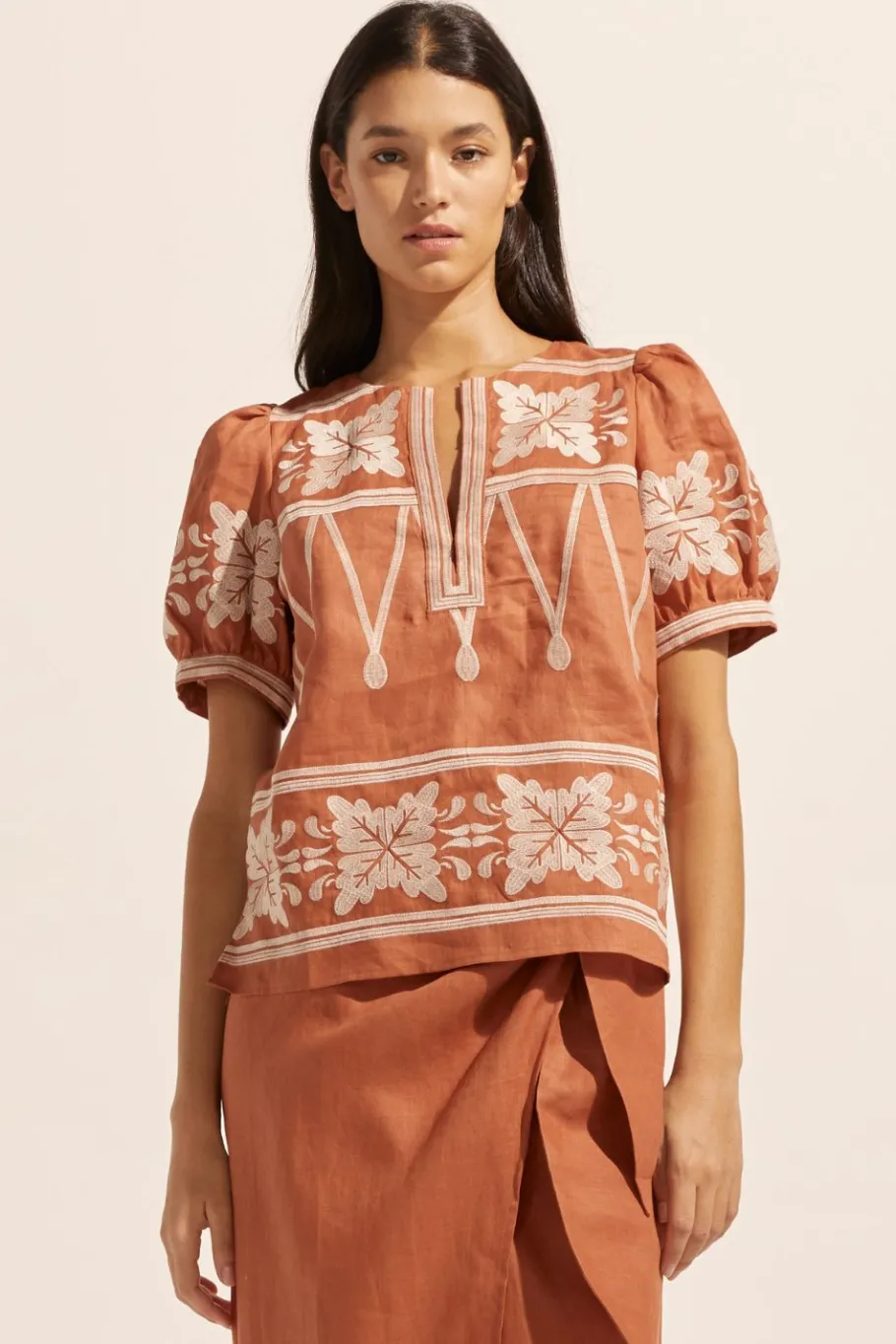 Venture Top-Ginger Embroid|zoe kratzmann Hot