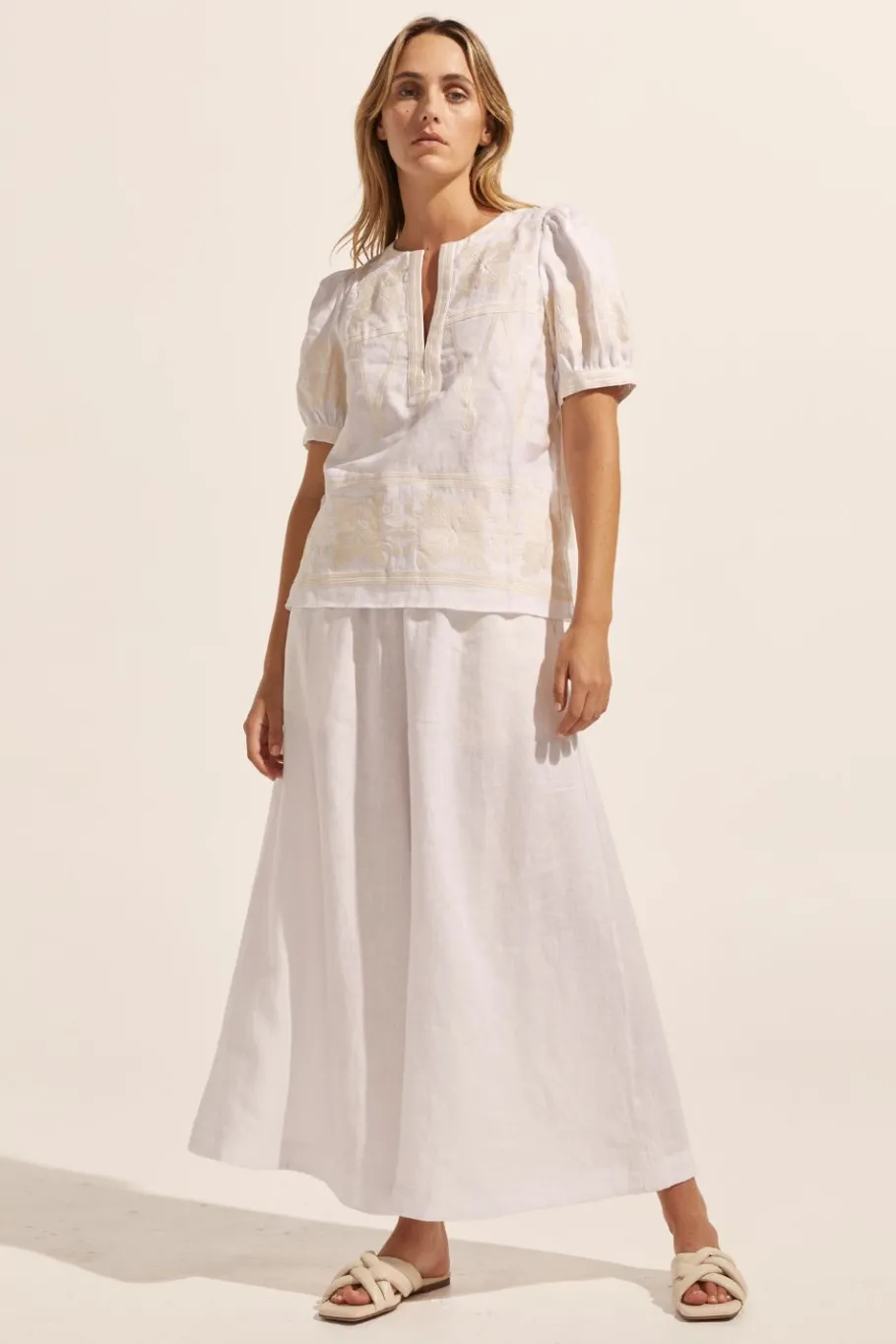 Venture Top-Porcelain Embroid|zoe kratzmann New