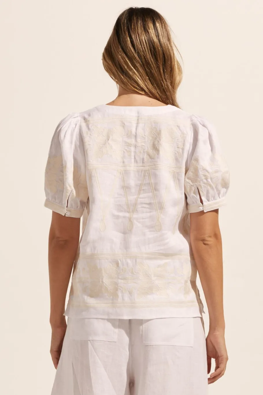 Venture Top-Porcelain Embroid|zoe kratzmann New