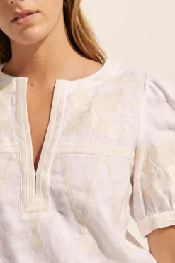 Venture Top-Porcelain Embroid|zoe kratzmann New