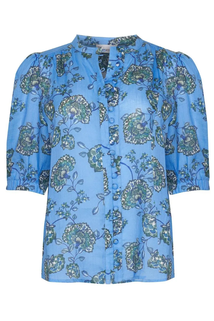 Virtue Top-Azure Botanic|zoe kratzmann New