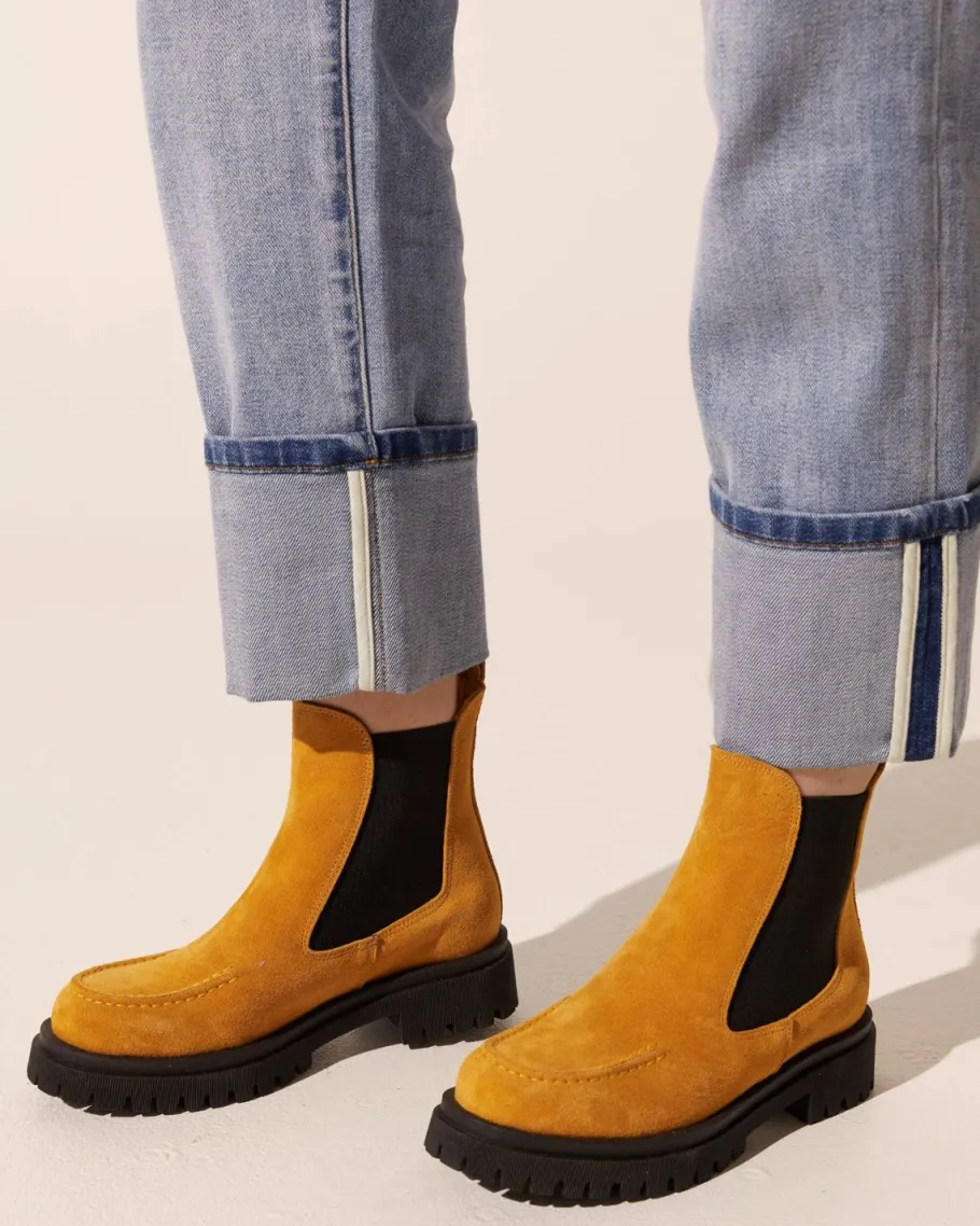 Vixen Boot-Mustard Suede|zoe kratzmann Best